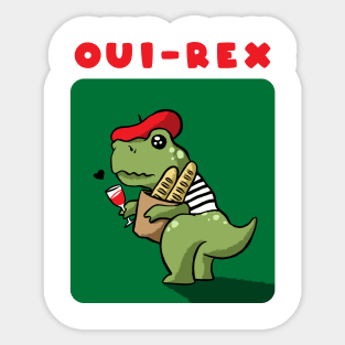 French Dinosaur (Oui Rex) Sticker